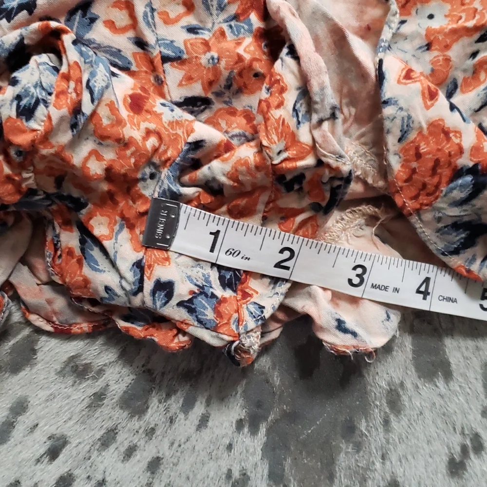 Free People Surf Date Floral Tie Romper Sz12 - Picture 7 of 9